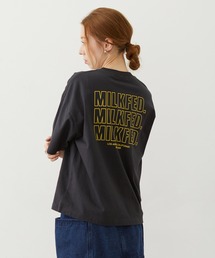 MILKFED.（ミルクフェド）の「TRIPLE OUTLINE LOGO WIDE S/S TEE（Tシャツ/カットソー）」