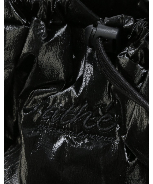 athe（アテ）の「[RUBAN] グロッシーブラックリボンバックパック兼ショルダーバッグ S AABA6E910BK（バックパック/リュック・レディース・ブラック・FREE）」の9枚目の写真