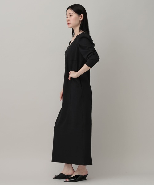 A part by（アパートバイ）の「テクスチャーパフVワンピース（ワンピース・レディース・ブラック/アイボリー/グリーン系その他3・FREE）」の8枚目の写真