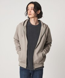 シャイニー ダンボールニット ジップ パーカー<A DAY IN THE LIFE>