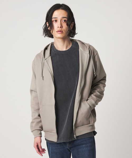 A DAY IN THE LIFE UNITED ARROWS(アデイインザライフユナイテッドアローズ)の「シャイニー ダンボールニット ジップ パーカー<A DAY IN THE LIFE>(パーカー・メンズ・ブラック/ライトグレー・L/M)」の3枚目の写真