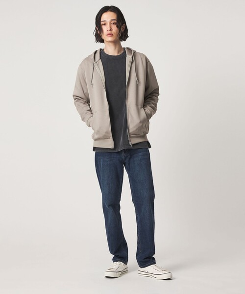 A DAY IN THE LIFE UNITED ARROWS(アデイインザライフユナイテッドアローズ)の「シャイニー ダンボールニット ジップ パーカー<A DAY IN THE LIFE>(パーカー・メンズ・ブラック/ライトグレー・L/M)」の4枚目の写真