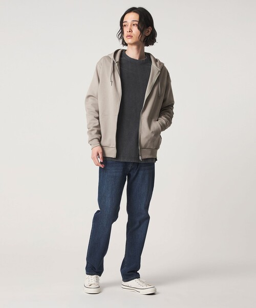 A DAY IN THE LIFE UNITED ARROWS(アデイインザライフユナイテッドアローズ)の「シャイニー ダンボールニット ジップ パーカー<A DAY IN THE LIFE>(パーカー・メンズ・ブラック/ライトグレー・L/M)」の5枚目の写真