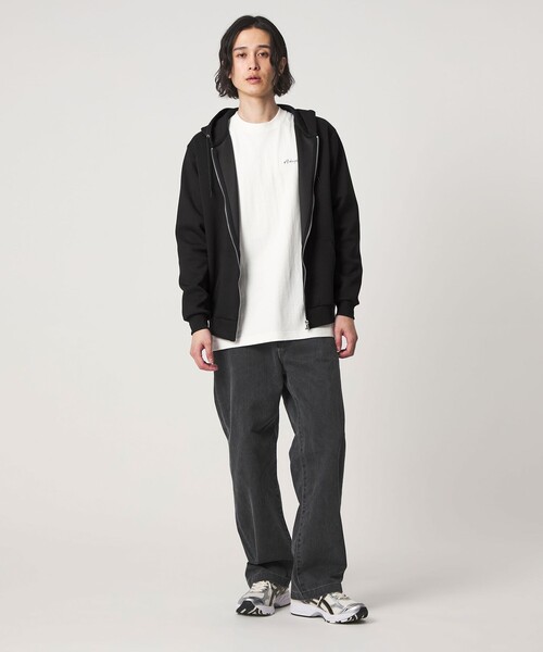 A DAY IN THE LIFE UNITED ARROWS(アデイインザライフユナイテッドアローズ)の「シャイニー ダンボールニット ジップ パーカー<A DAY IN THE LIFE>(パーカー・メンズ・ブラック/ライトグレー・L/M)」の7枚目の写真