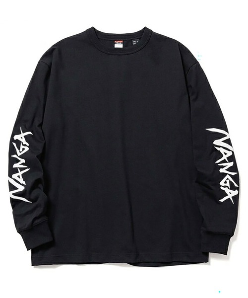 NANGA(ナンガ)の「NANGA ECO HYBRID SLV LOGO L/S TEE(Tシャツ/カットソー・メンズ・ホワイト/ブラック・XL/L/M)」の2枚目の写真