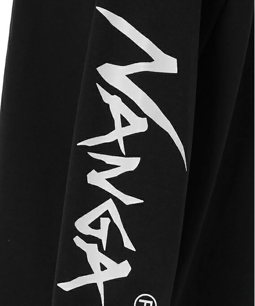 NANGA(ナンガ)の「NANGA ECO HYBRID SLV LOGO L/S TEE(Tシャツ/カットソー・メンズ・ホワイト/ブラック・XL/L/M)」の7枚目の写真