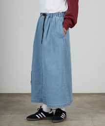 Gramicci | Gramicci/グラミチ STRETCH DENIM LONG FLARE SKIRT ストレッチ デニム ロング フレア スカート バックスリット ベルト内蔵 秋 秋服 2026年秋冬(デニムスカート)