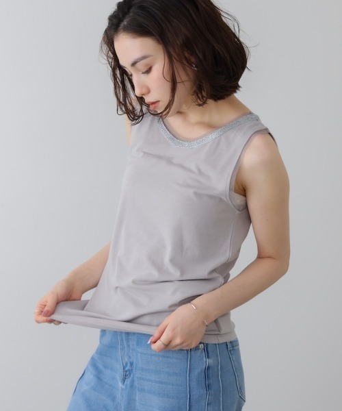 Bou Jeloud(ブージュルード)の「アビガイルチュールタンク(タンクトップ・レディース・ブラック/ブルー/グレー/オフホワイト・FREE)」の20枚目の写真