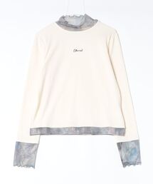 CECIL McBEE（セシルマクビー）の「ドッキングデザインプチハイネックプルオーバー（Tシャツ/カットソー）」