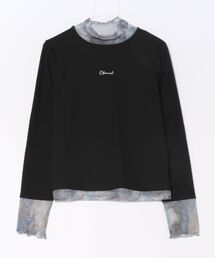 CECIL McBEE（セシルマクビー）の「ドッキングデザインプチハイネックプルオーバー（Tシャツ/カットソー）」