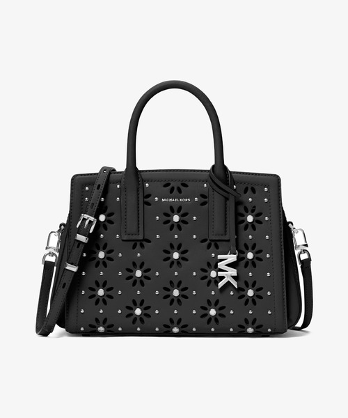 MICHAEL KORS(マイケルコース)の「LAILA エンブリッシュ レーザーカットレザー サッチェル スモール(ハンドバッグ・レディース・ブラック・FREE)」の1枚目の写真