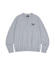 JAMIE WEST（ジェイミーウエスト）の「ヘンリーネックワッフルスウェット（グレー）（スウェット）」