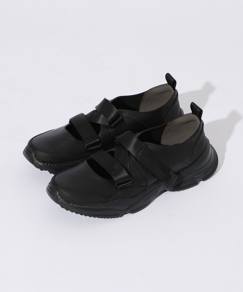 RAGEBLUE（レイジブルー）の「Belted Light Sneakers/ベルテッドライトスニーカー（サンダル・メンズ・グレー系その他/ブラック・MEDIUM/LARGE）」の3枚目の写真
