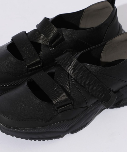 RAGEBLUE（レイジブルー）の「Belted Light Sneakers/ベルテッドライトスニーカー（サンダル・メンズ・グレー系その他/ブラック・MEDIUM/LARGE）」の4枚目の写真