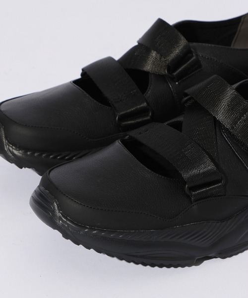 RAGEBLUE（レイジブルー）の「Belted Light Sneakers/ベルテッドライトスニーカー（サンダル・メンズ・グレー系その他/ブラック・MEDIUM/LARGE）」の5枚目の写真