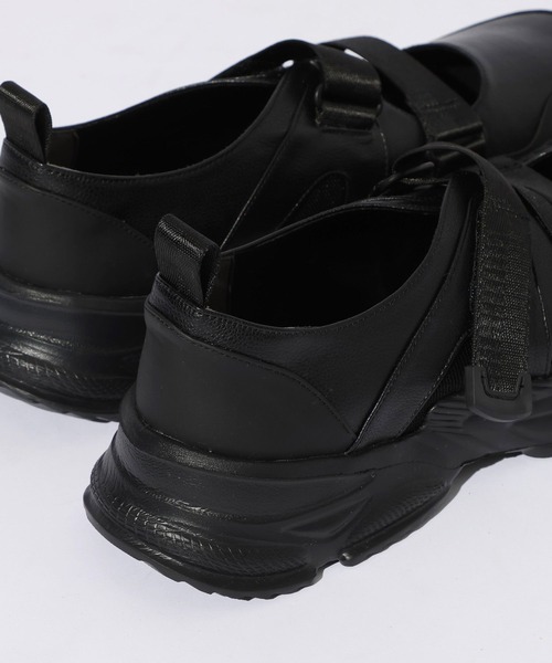 RAGEBLUE（レイジブルー）の「Belted Light Sneakers/ベルテッドライトスニーカー（サンダル・メンズ・グレー系その他/ブラック・MEDIUM/LARGE）」の6枚目の写真