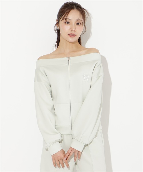 WILLSELECTION（ウィルセレクション）の「【SWEAT series】ダブルZIPオフショルスウェットトップス（その他トップス・レディース・ブラック/サックスブルー/オフホワイト/ミント・FREE）」の3枚目の写真