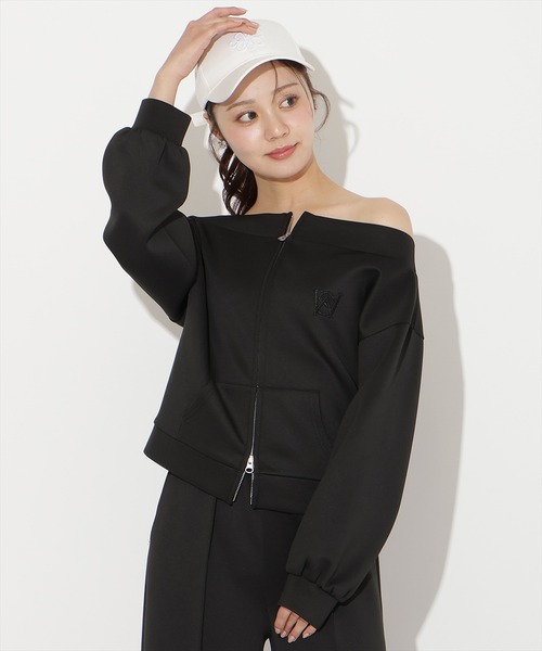WILLSELECTION（ウィルセレクション）の「【SWEAT series】ダブルZIPオフショルスウェットトップス（その他トップス・レディース・ブラック/サックスブルー/オフホワイト/ミント・FREE）」の2枚目の写真