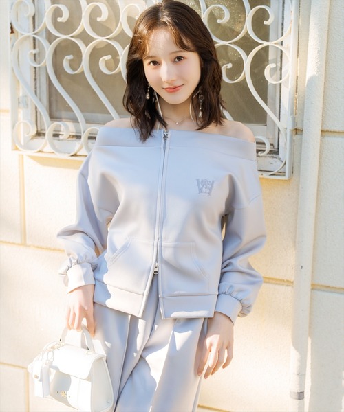 WILLSELECTION（ウィルセレクション）の「【SWEAT series】ダブルZIPオフショルスウェットトップス（その他トップス・レディース・ブラック/サックスブルー/オフホワイト/ミント・FREE）」の19枚目の写真