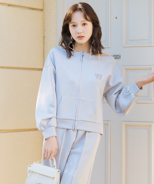 WILLSELECTION（ウィルセレクション）の「【SWEAT series】ダブルZIPオフショルスウェットトップス（その他トップス・レディース・ブラック/サックスブルー/オフホワイト/ミント・FREE）」の18枚目の写真