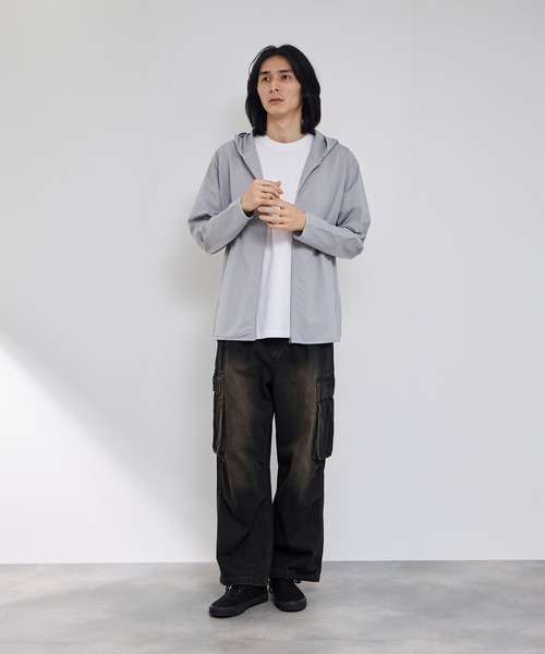 NAVY（ネイビー）の「SARARIテックジョーゼットZIPパーカー（パーカー・メンズ・グレー/ブラック・XL/L/M/S）」の12枚目の写真