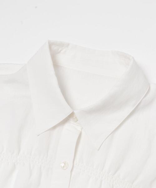 SENSE OF PLACE by URBAN RESEARCH（センスオブプレイスバイアーバンリサーチ）の「クロップドペプラムシャーリングシャツ（シャツ/ブラウス・レディース・ブルー系その他/ホワイト系その他/ベージュ系その他・ONE）」の11枚目の写真