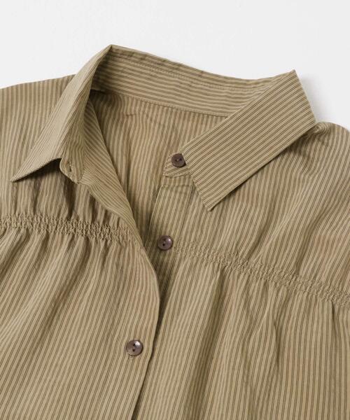 SENSE OF PLACE by URBAN RESEARCH（センスオブプレイスバイアーバンリサーチ）の「クロップドペプラムシャーリングシャツ（シャツ/ブラウス・レディース・ブルー系その他/ホワイト系その他/ベージュ系その他・ONE）」の20枚目の写真