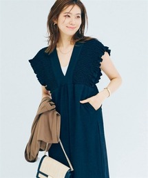 nissen | 楊柳カットソーバックリボンオールインワン(つなぎ/オールインワン)