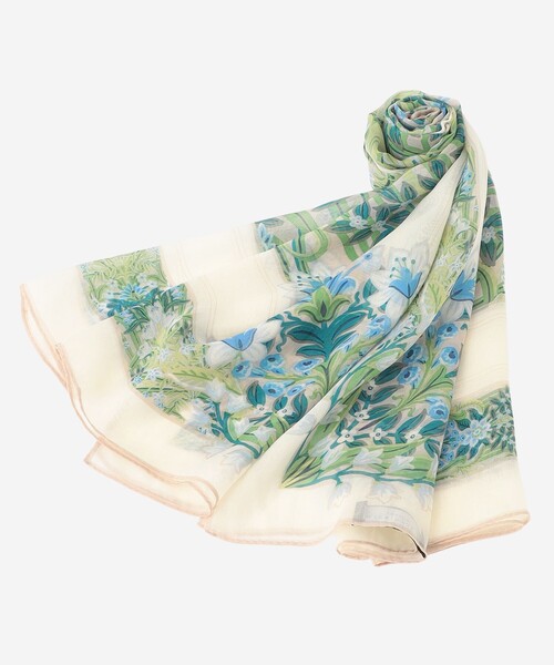 MACKINTOSH LONDON（マッキントッシュ ロンドン）の「【婦人画報4月号掲載】ボタニカルウォールスクエアストール（ストール/ショール・レディース・ネイビー/ベージュ・FREE）」の8枚目の写真