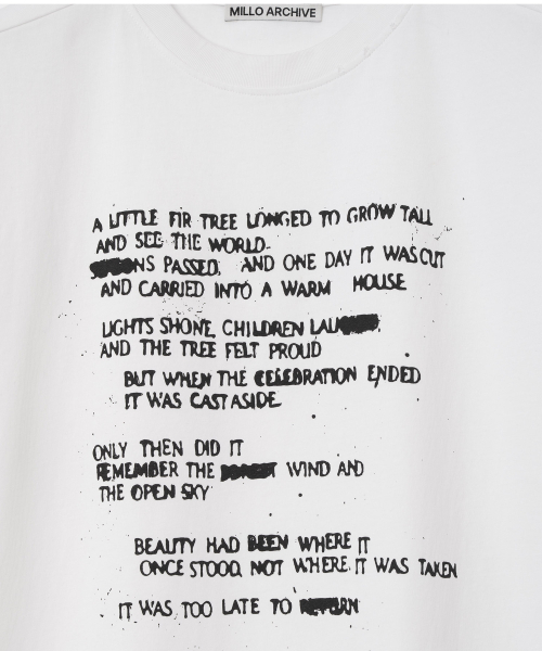 Millo Archive（ミロ アーカイブ）の「ピルタイポTシャツ[ホワイト]（Tシャツ/カットソー・メンズ・その他・MEDIUM/LARGE/X-LARGE）」の3枚目の写真