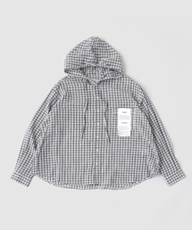 OSKR（オーエスケーアール）の「OSKR / オーエスケーアール ex Washer Sheer Check Hoodie Shirt（シャツ/ブラウス）」