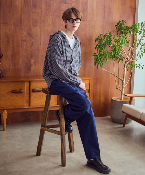 OSKR(オーエスケーアール)の「OSKR / オーエスケーアール ex Washer Sheer Check Hoodie Shirt(シャツ/ブラウス・メンズ・グレー/ホワイト・LARGE/MEDIUM)」の3枚目の写真