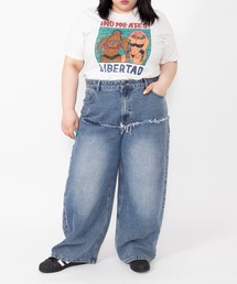 レイヤード風デニムパンツ