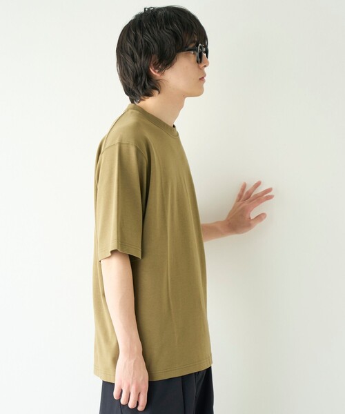 coen（コーエン）の「クリーンプラスTシャツ ショートスリーブ【抗菌防臭・防汚（食品、衿部分の皮脂汚れ）・UVカット）（Tシャツ/カットソー・メンズ・ライム/ホワイト/オリーブ/ブラック・M/S/XL/L）」の20枚目の写真
