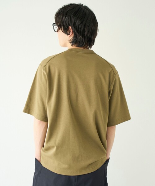 coen（コーエン）の「クリーンプラスTシャツ ショートスリーブ【抗菌防臭・防汚（食品、衿部分の皮脂汚れ）・UVカット）（Tシャツ/カットソー・メンズ・ライム/ホワイト/オリーブ/ブラック・M/S/XL/L）」の19枚目の写真
