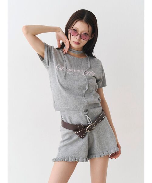 jouetie（ジュエティ）の「ニットショートパンツ（その他パンツ・レディース・ブラック/グレー/レッド・MEDIUM）」の7枚目の写真