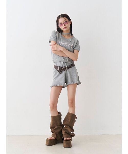jouetie（ジュエティ）の「ニットショートパンツ（その他パンツ・レディース・ブラック/グレー/レッド・MEDIUM）」の8枚目の写真