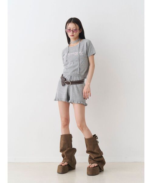 jouetie（ジュエティ）の「ニットショートパンツ（その他パンツ・レディース・ブラック/グレー/レッド・MEDIUM）」の9枚目の写真