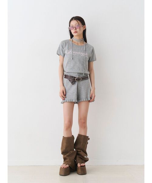 jouetie（ジュエティ）の「ニットショートパンツ（その他パンツ・レディース・ブラック/グレー/レッド・MEDIUM）」の10枚目の写真