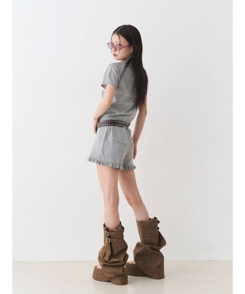 jouetie（ジュエティ）の「ニットショートパンツ（その他パンツ・レディース・ブラック/グレー/レッド・MEDIUM）」の11枚目の写真