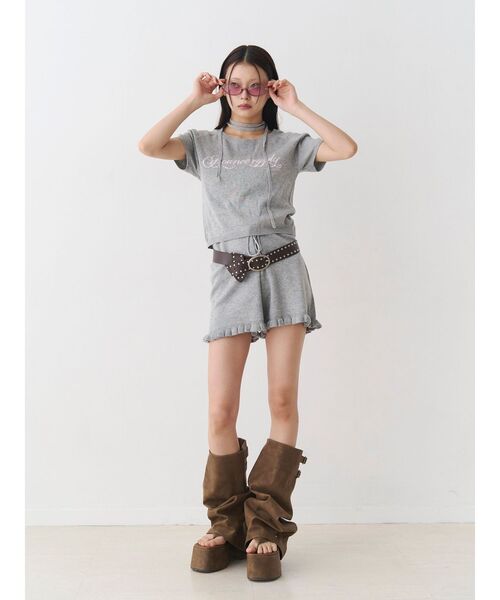 jouetie（ジュエティ）の「ニットショートパンツ（その他パンツ・レディース・ブラック/グレー/レッド・MEDIUM）」の12枚目の写真