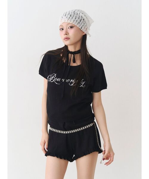 jouetie（ジュエティ）の「ニットショートパンツ（その他パンツ・レディース・ブラック/グレー/レッド・MEDIUM）」の13枚目の写真