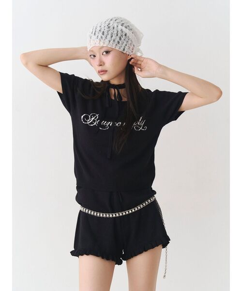 jouetie（ジュエティ）の「ニットショートパンツ（その他パンツ・レディース・ブラック/グレー/レッド・MEDIUM）」の16枚目の写真