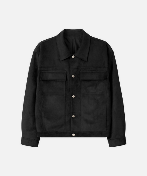 DRAW FIT（ドローフィット）の「レイヤーミニマルスエードジャケット[ブラック]（ライダースジャケット・メンズ・その他・M/L/XL）」の8枚目の写真