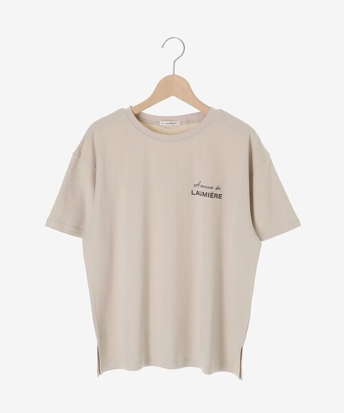 le.coeur blanc(ルクールブラン)の「【撥水・撥油・防汚】LAUMIERETシャツ(Tシャツ/カットソー・レディース・ブラウン/オフホワイト/ベージュ・38)」の4枚目の写真