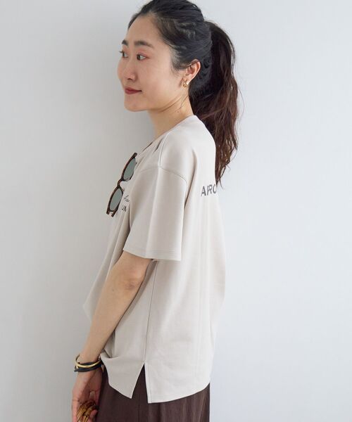 le.coeur blanc(ルクールブラン)の「【撥水・撥油・防汚】LAUMIERETシャツ(Tシャツ/カットソー・レディース・ブラウン/オフホワイト/ベージュ・38)」の8枚目の写真