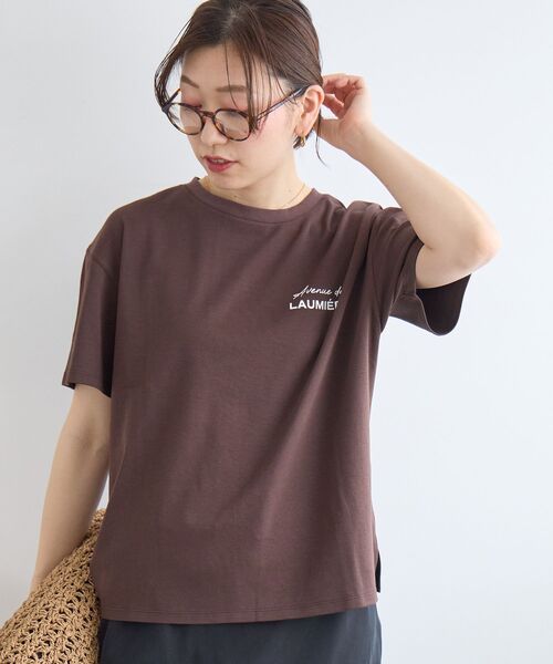 le.coeur blanc(ルクールブラン)の「【撥水・撥油・防汚】LAUMIERETシャツ(Tシャツ/カットソー・レディース・ブラウン/オフホワイト/ベージュ・38)」の20枚目の写真