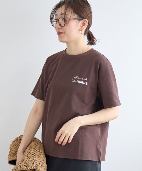 le.coeur blanc(ルクールブラン)の「【撥水・撥油・防汚】LAUMIERETシャツ(Tシャツ/カットソー・レディース・ブラウン/オフホワイト/ベージュ・38)」の21枚目の写真