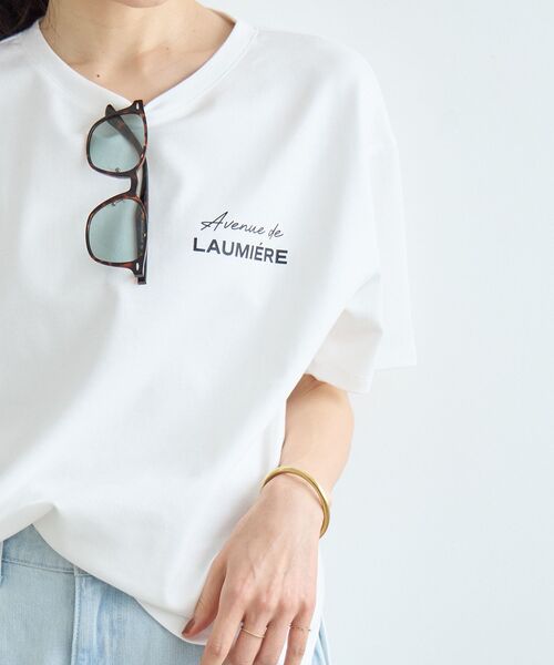 le.coeur blanc（ルクールブラン）の「【撥水・撥油・防汚】LAUMIERETシャツ（Tシャツ/カットソー・レディース・ブラウン/オフホワイト/ベージュ・38）」の16枚目の写真