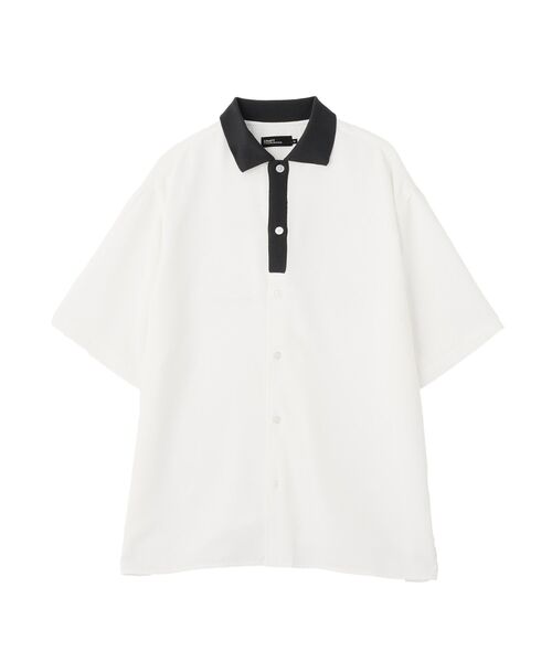 CRAFT STANDARD BOUTIQUE(クラフトスタンダードブティック)の「【クールドライ】バイカラーニット衿ポロシャツ(シャツ/ブラウス・メンズ・ホワイト/ブラウン/ブラック・M/L)」の2枚目の写真